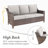 Canapé d'extérieur en rotin avec coussins et repose-pieds Tya-469042804