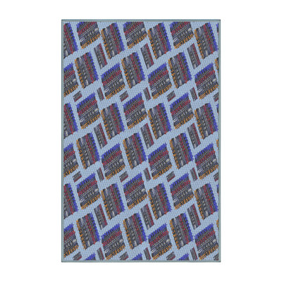 Tapis bleu/gris à tisser électrique