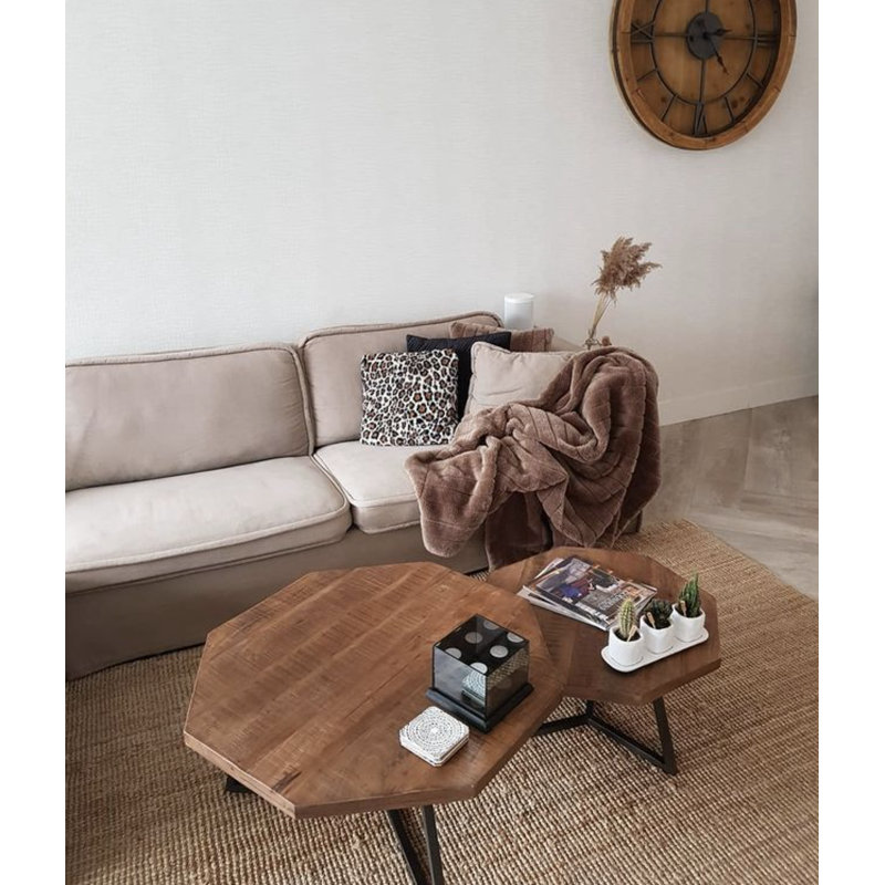 Solid Wood Top Nesting Coffee Table