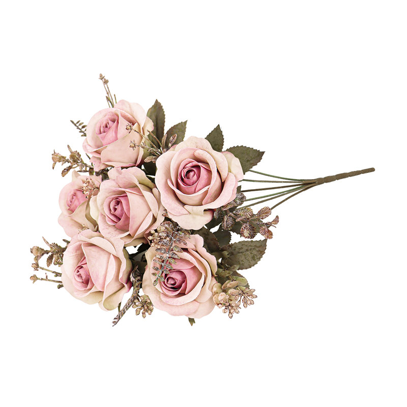 Bouquet de roses artificielles, Rose poudreux