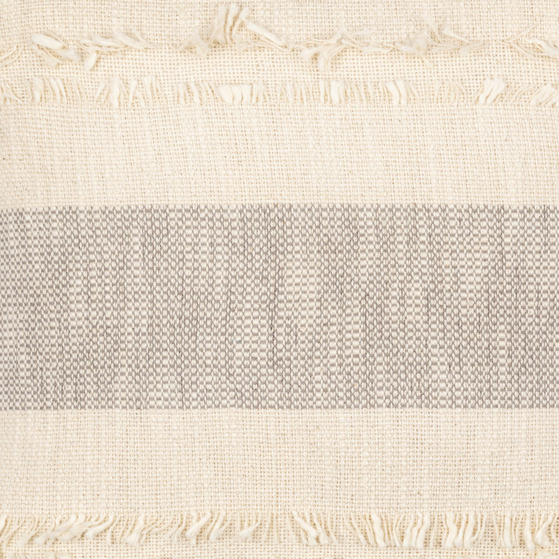 Striped Cotton Reversible Throw Pillow, Down