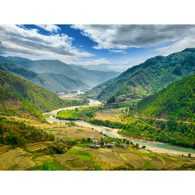 Punakah Mountain Valley Print by Mark Paulda, Wrapped Canvas, 24" H x 32" W