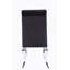 Tissu noir et chaise d'appoint en acier inoxydable (ensemble de 2)
