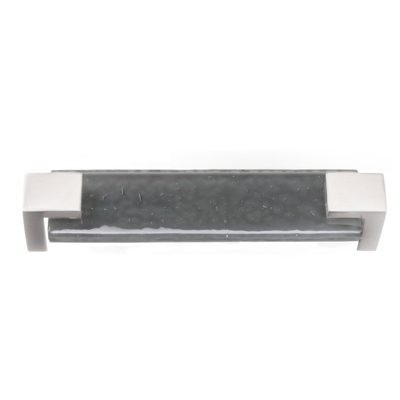 Affinity 5.625" Center to Center Decorative Cabinet Hardware Bar Pull, Satin Nickel/Slate Gray