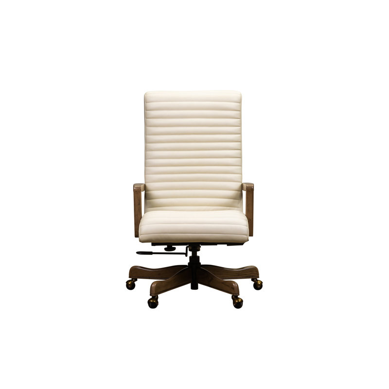 Kenan Executive Swivel Chair in Murphy Sky, Ashland Pearl