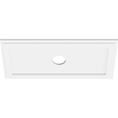 Rectangle Architectural Grade PVC Contemporary Ceiling Medallion 3" Inside Diameter