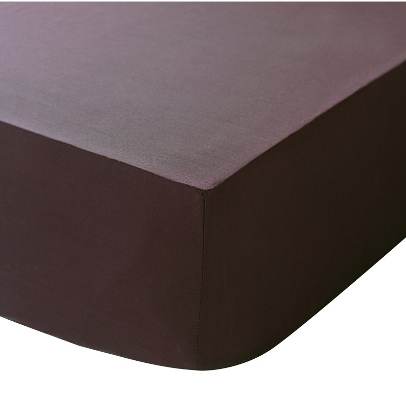 Easy Iron Percale Fitted Sheet, Super King (6'), Navy