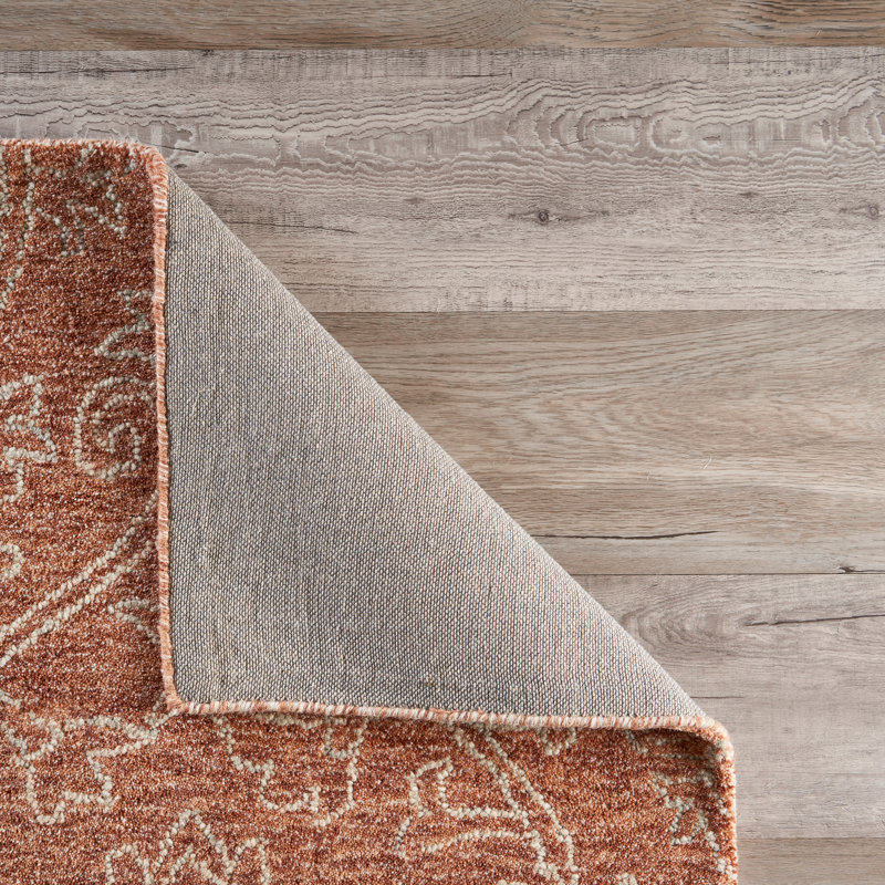 Tapis rouille en laine touffeté à la main, Rectangle de 9 pi x 12 pi