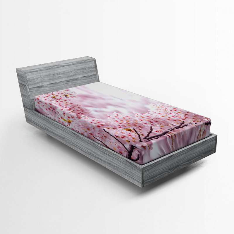 Microfiber Floral Fitted Sheet, Twin XL Fitted Sheet