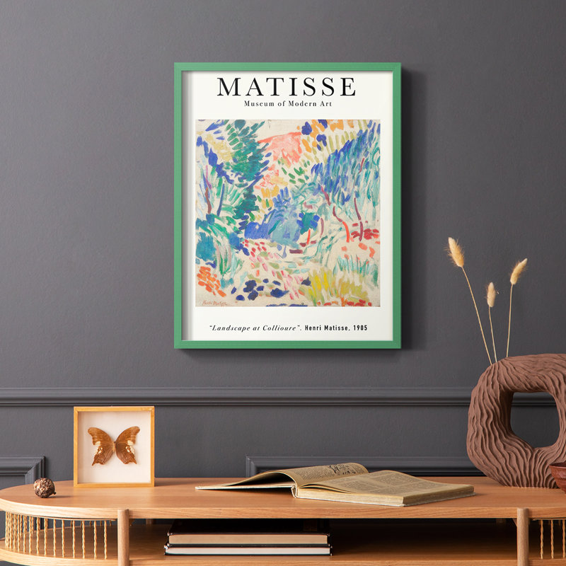 Matisse CL XXVI, reproduction encadrée - bois massif, H 10 po x l 8 po, Vert