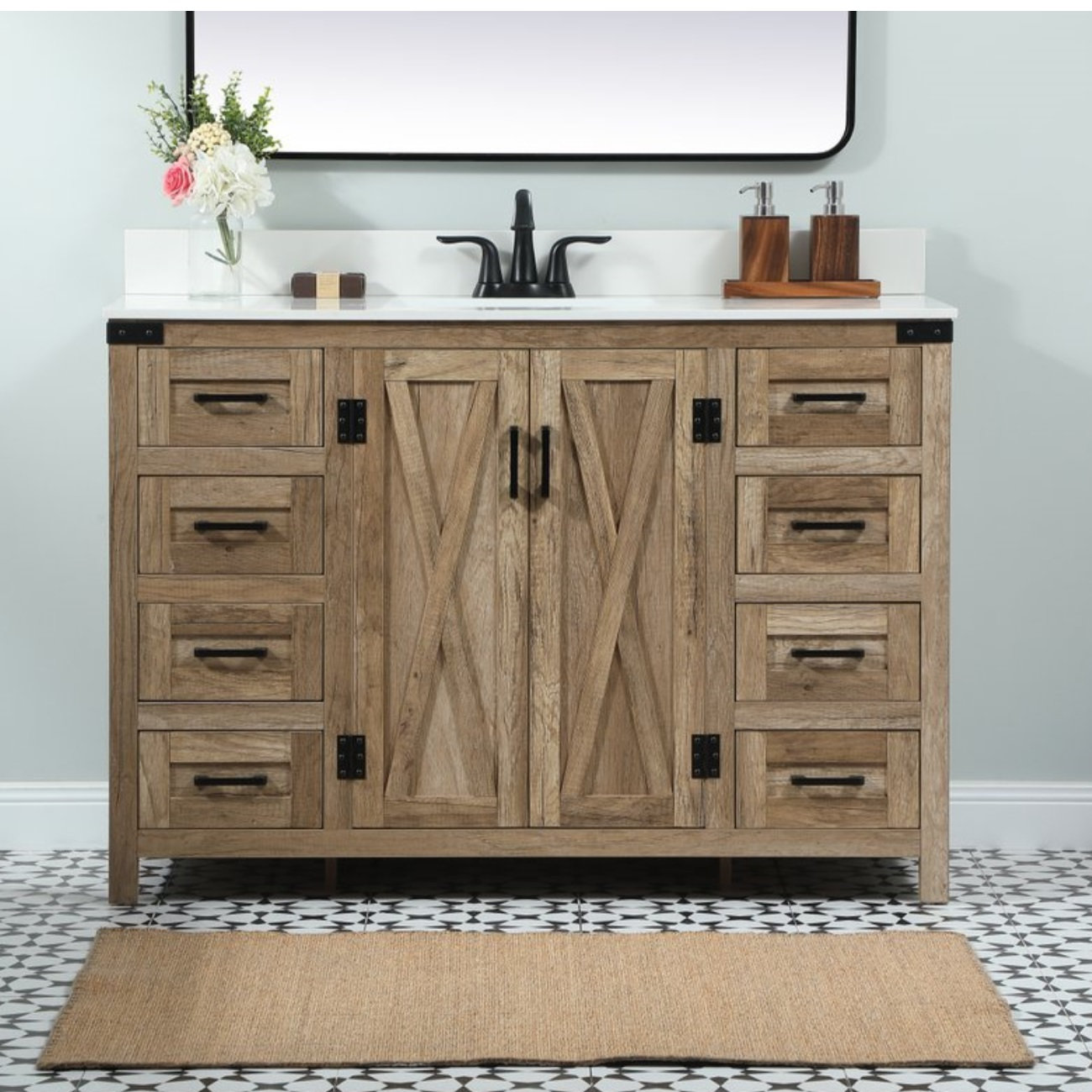 Slayton 48'' Single Bathroom Vanity, Natural Oak