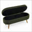 Banc de rangement repose-pieds ovale, pieds en bois d'hévéa (43,5 po x 16 po x 16 po)-1584144954