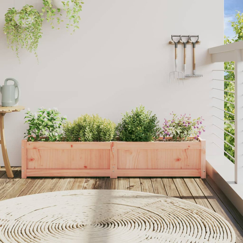 Bringier Garden Planter, 31cm H x 180cm W x 31cm D, Natural Douglas, 1