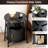23.8''H Wooden End Table With Storage, Nightstand With Charge Station(Black)-1759854487-1759854486