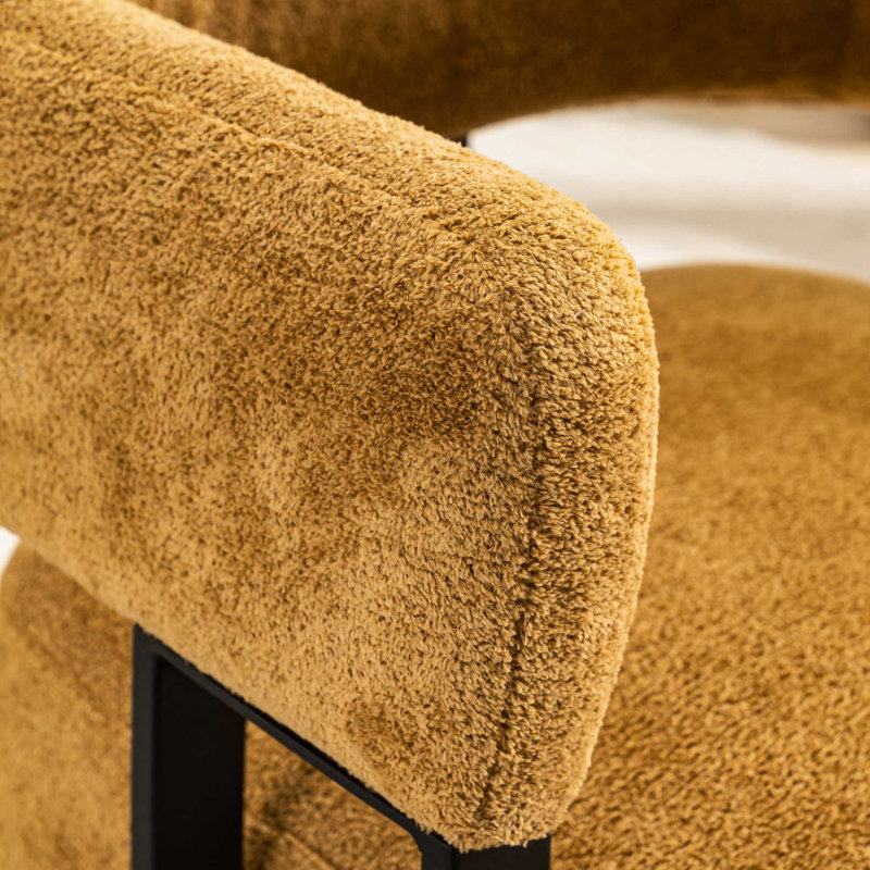 Fauteuil d'appoint à oreilles Macao, Jaune havane