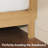 Mid-Century Solid Wood Bed Frame with Built-in Charging Station & RGB LED Headboard, Queen, Natural Wood Color-1491975085-1491975086-1491975088