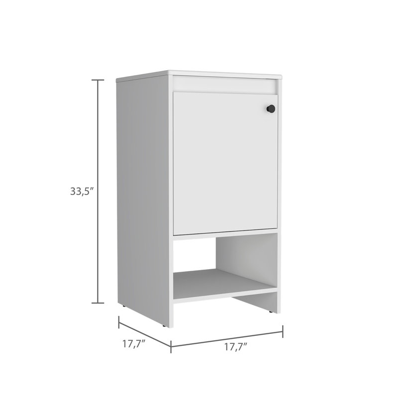 1-Shelf Miyamoto Vanity Cabinet, White