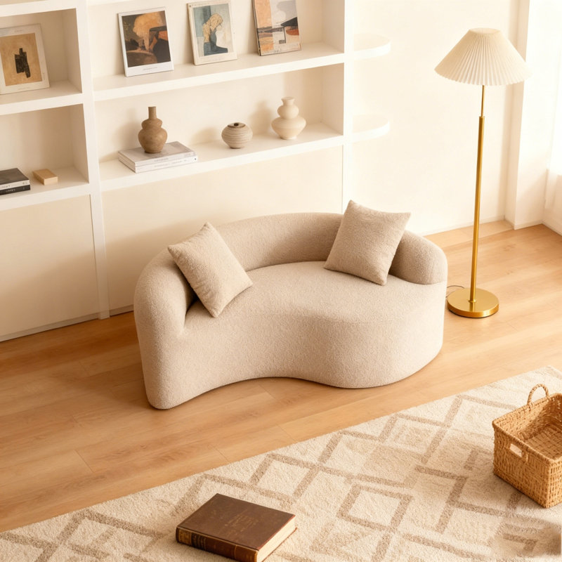 Canapé modulaire en chenille Boneless, Beige