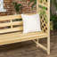 Banc de jardin Outsunny avec arche et pergola avec 2 treillis