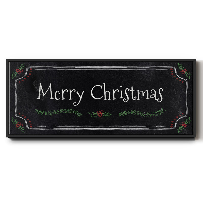 Merry Christmas - Toile encadrée, H 20 po x l 50 po