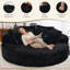 Fauteuil d'appoint rond surdimensionné de 180 cm, fauteuil lounge Cloud en velours côtelé avec coussins de dossier moelleux, fauteuil-lit une place extra large pour salon ou chambre à coucher-596548274