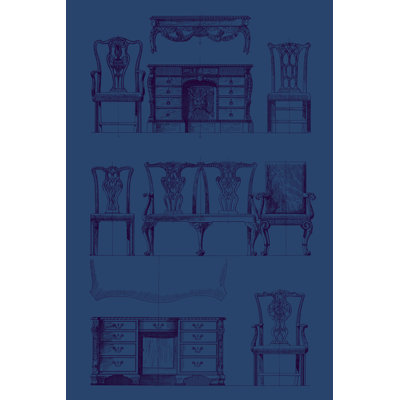Furniture Blueprint I by Vision Studio - Wrapped Canvas Graphic Art