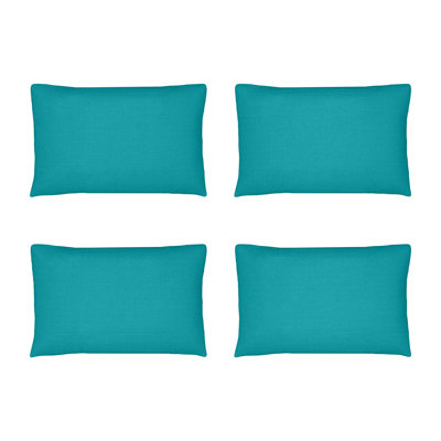 Ensemble de 4 coussins décoratifs Sunbrella, coussins décoratifs rectangulaires pour l'extérieur 12 po x 18 po