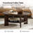 Transitional 40"W Round Unique Turned Spindle and Slab Leg Design Coffee Table with Storage Shelf-1348405258
