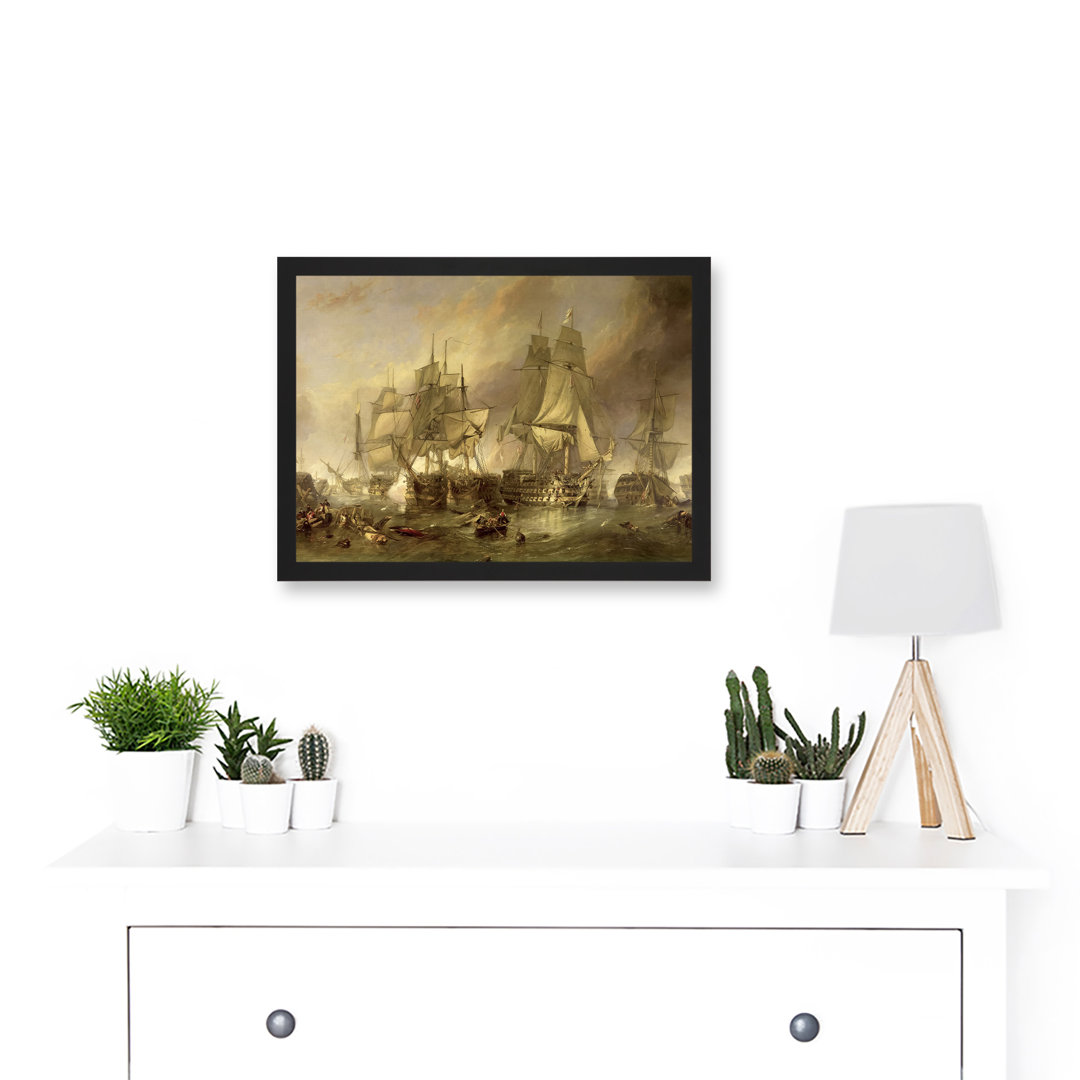 Stanfield Battle Of Trafalgar Painting Naval Battle - Single Picture Frame Print