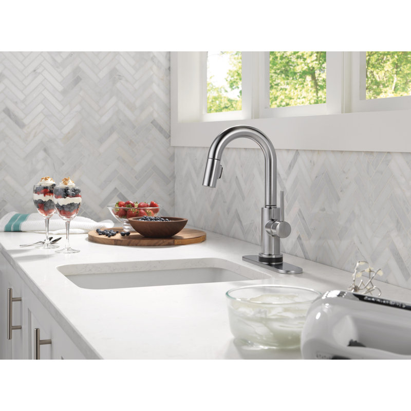 Trinsic Touch2O Bar / Prep Faucet with Touchless Technology, Arctic Stainless