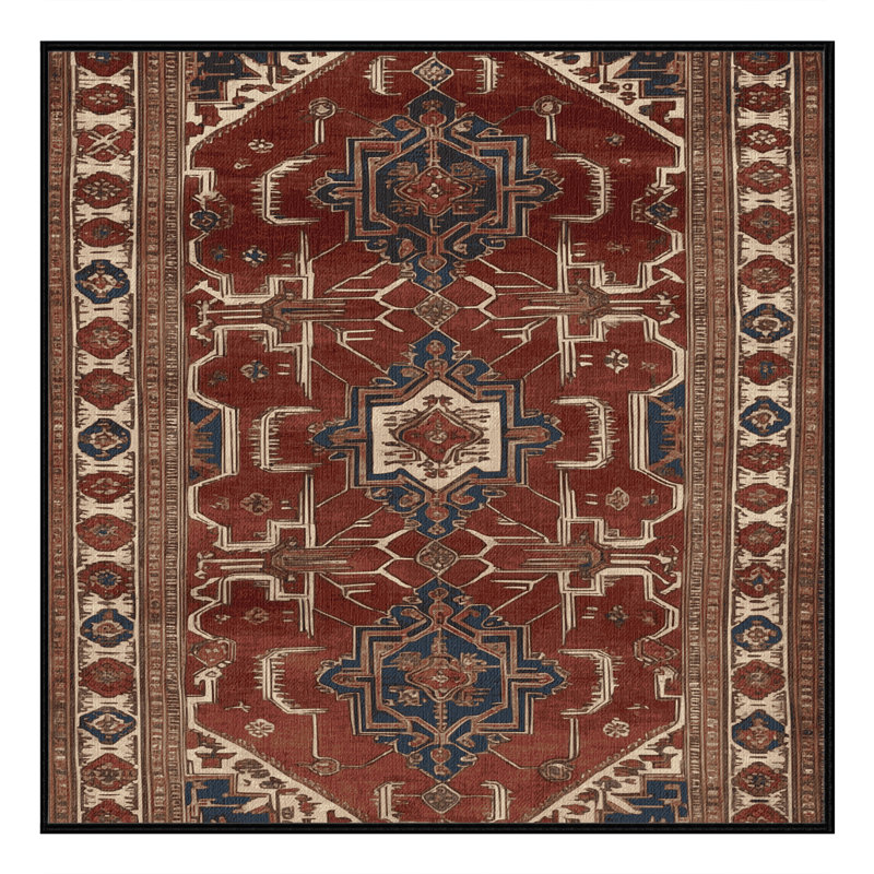 Tapis brun lavable à la machine, Carré 5 pi