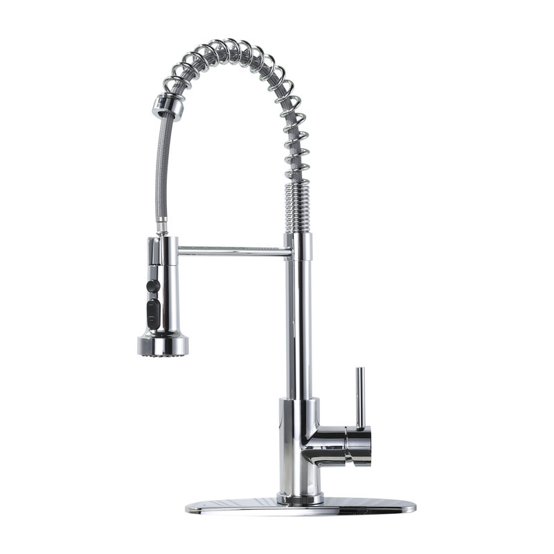 WOWOW Pull Out Kitchen Faucet, Chrome