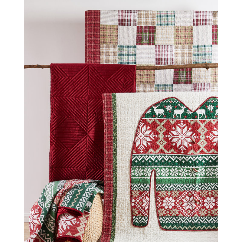 Oxford Multicolor Cotton Reversible Throw Blanket, 50x60-inch
