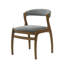 Chaise de salle à manger en bois massif sans accoudoirs Cato Mid-Century