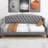Modern Luxury Tufted Button Daybed,,Gray