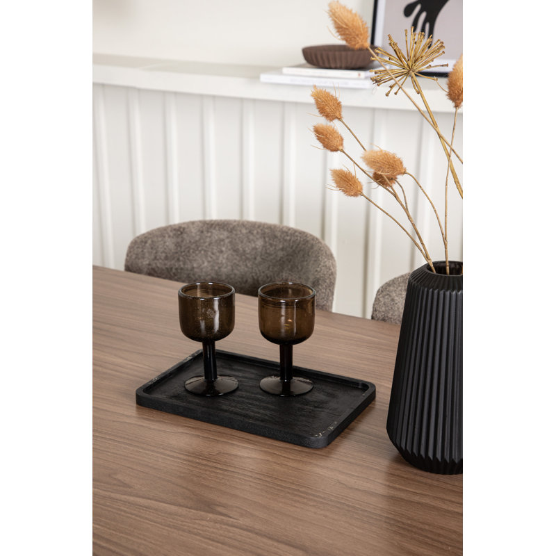 Christy 4 - Person Dining Set, Dark Grey, Dark Grey