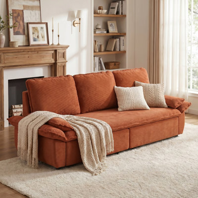 94.52" King Pull Out Sofa Bed, 3-in-1 Convertible Sleeper Sofa Bed for Living Room
