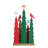 23.5'' H Iron and Wood Scattered Tree Silhouette with Cardinal Snowflake and Star 