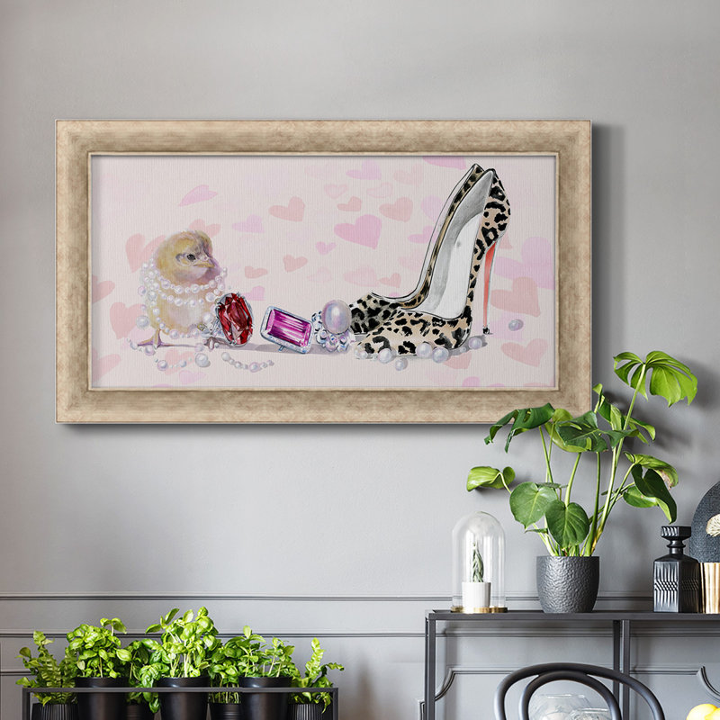 Toile encadrée «Cute Couture Premium» prête à être accrochée, H 29 po x l 53 po x P 1,25 po, gris