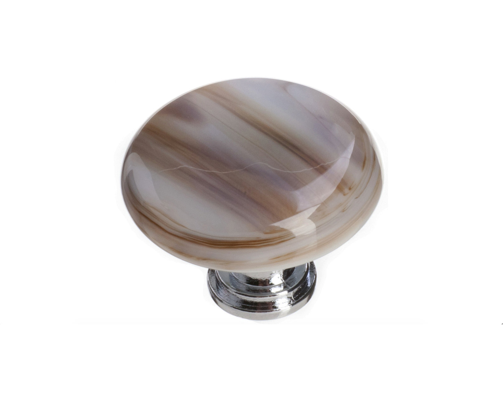 Cirrus Mushroom Cabinet Knob, Polished Chrome