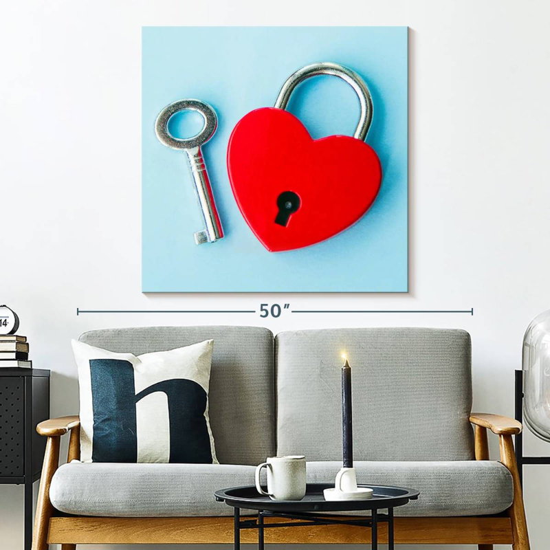 Hardie Heart Padlock And Key, 33'' H x 33'' W