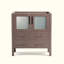 Ensemble de meuble-lavabo sur pied 36 po avec miroir, comptoir en céramique, portes en verre givré et tiroirs à fermeture en douceur