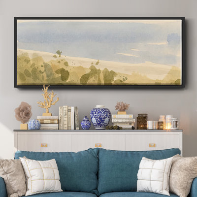 Brushy Coast I- Framed Canvas