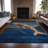 Machine Washable Indoor/Outdoor Xhevrie Blue Rug-112024555