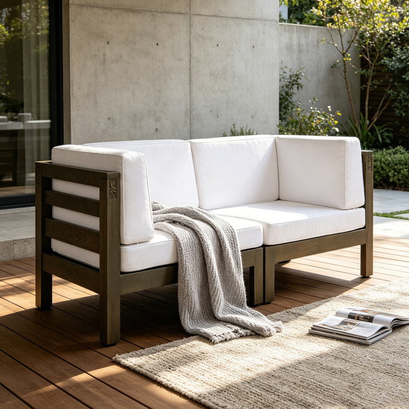 2-Piece LOVE SEAT SET, White