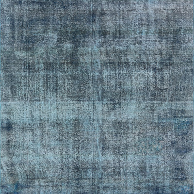 Tapis abstrait gris / bleu sarcelle Coover