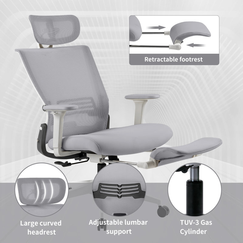 Ergonomic Mesh Office chair with Adjustable Armrest and Foldable Backrest,High Back Executive Office Chair With minimal assembly