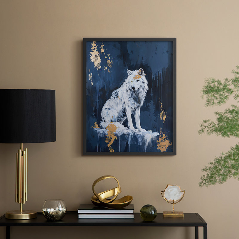 ANIMALS Series CXLV - reproduction encadrée de qualité supérieure - prête à être accrochée - aucun clou requis, Noir