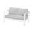 White Frame / Light Gray Cushion