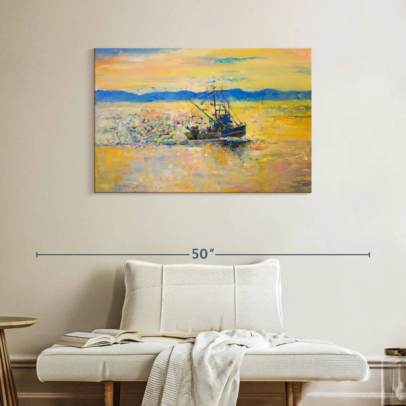 Mehar Shrimp Boat, 26" H x 39" W